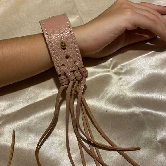 Genuine leather bracelet hand crafted